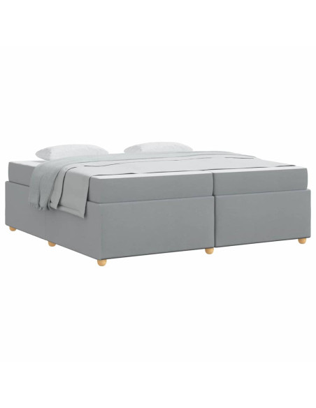 Struttura del letto Grigio chiaro 200 x 200 cm Tessuto