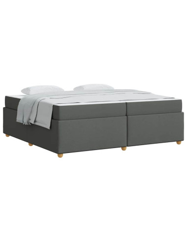Struttura del letto Grigio scuro 200 x 200 cm Tessuto