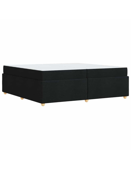 Struttura del letto con materasso Nero 200 x 200 cm Tessuto