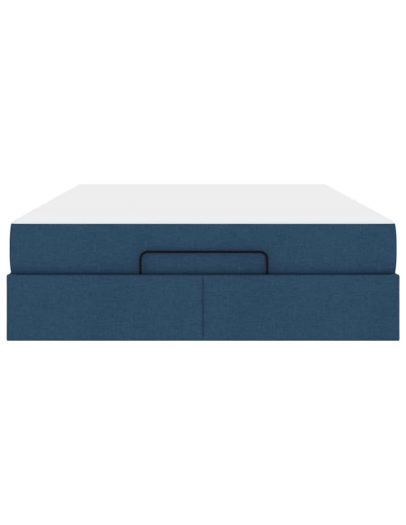 Struttura letto con materasso con materasso 2 pcs Blu Tessuto