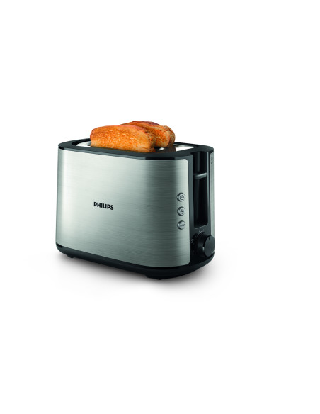 Philips Viva Collection HD2650/90 Tostapane - 2 fette, fessura ampia, metallo
