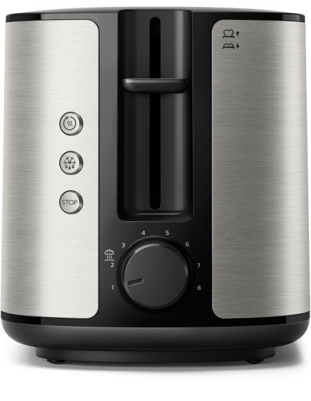 Philips Viva Collection HD2650/90 Tostapane - 2 fette, fessura ampia, metallo