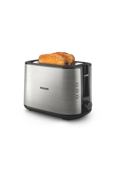 Philips Viva Collection HD2650/90 Tostapane - 2 fette, fessura ampia, metallo