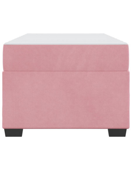 Struttura del letto con materasso Rosa 80 x 200 cm Tessuto