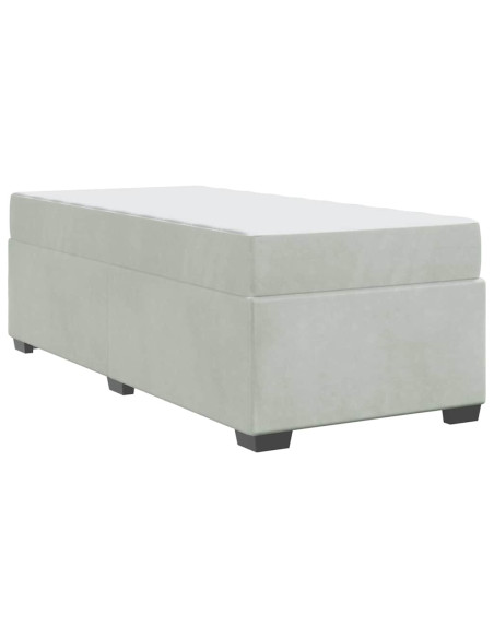 Struttura del letto Grigio chiaro 90 x 190 cm Tessuto