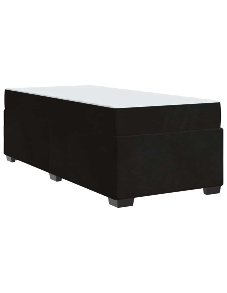 Struttura del letto con materasso Nero 90 x 190 cm Tessuto