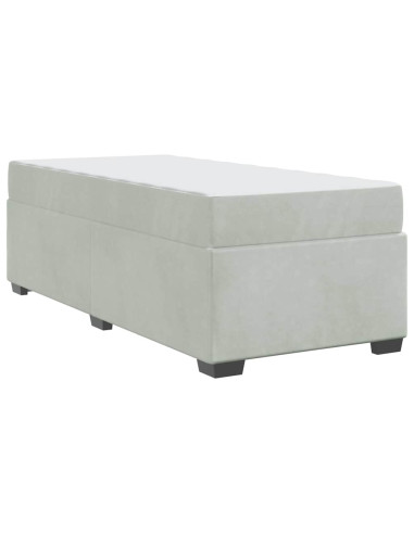 Struttura del letto Grigio chiaro 90 x 200 cm Tessuto