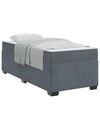 Struttura del letto Grigio scuro 90 x 200 cm Tessuto