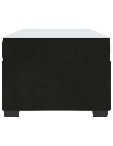 Struttura del letto con materasso Nero 90 x 200 cm Tessuto