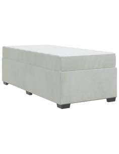 Struttura del letto Grigio chiaro 100 x 200 cm Tessuto 2