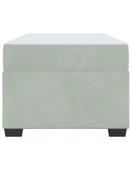 Struttura del letto Grigio chiaro 100 x 200 cm Tessuto