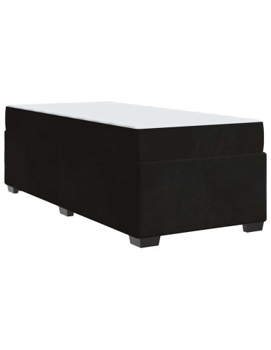 Struttura del letto con materasso Nero 100 x 200 cm Tessuto