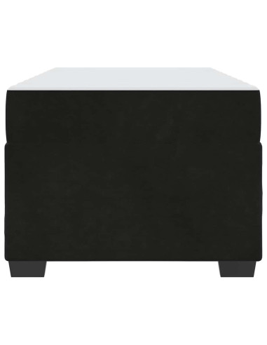 Struttura del letto con materasso Nero 100 x 200 cm Tessuto