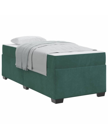 Struttura del letto Verde Scuro 100 x 200 cm Tessuto