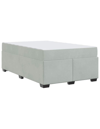 Struttura del letto Grigio chiaro 120 x 190 cm Tessuto