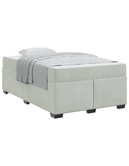 Struttura del letto Grigio chiaro 120 x 190 cm Tessuto