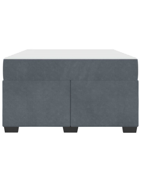 Struttura letto con materasso Grigio scuro 120 x 190 cm Velluto