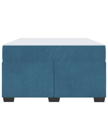 Struttura letto con materasso Blu scuro 120 x 190 cm Velluto