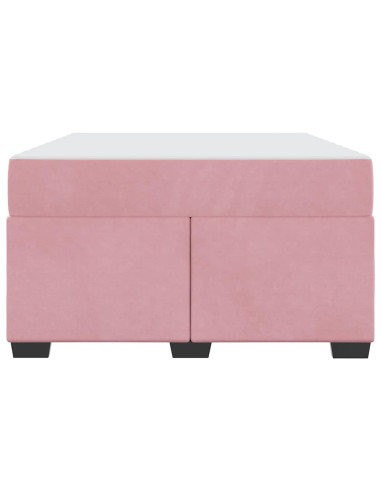 Struttura del letto con materasso Rosa 120 x 190 cm Tessuto