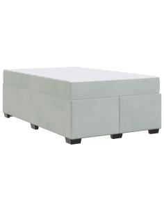 Struttura del letto Grigio chiaro 120 x 200 cm Tessuto 2