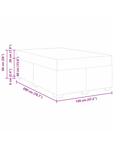 Struttura del letto Grigio scuro 120 x 200 cm Tessuto