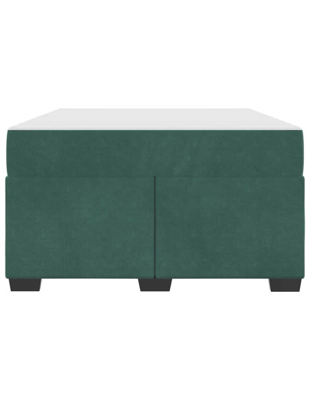 Struttura letto con materasso Verde scuro 120 x 200 cm Velluto