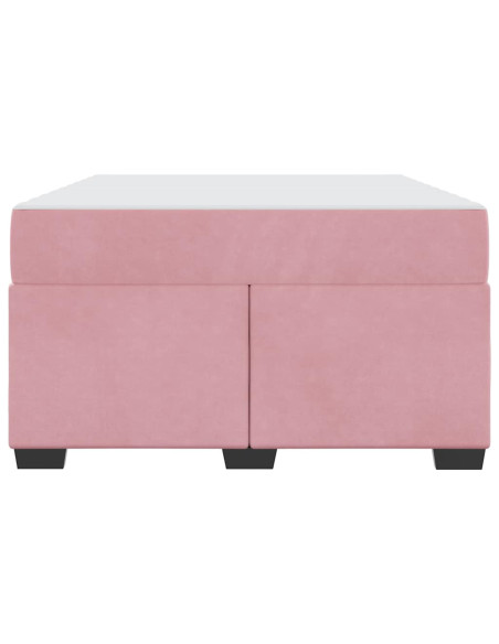 Struttura del letto con materasso Rosa 120 x 200 cm Tessuto