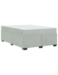 Struttura del letto Grigio chiaro 140 x 200 cm Tessuto 2