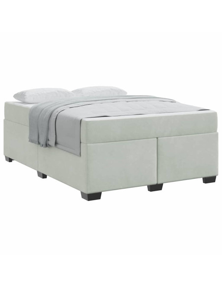 Struttura del letto Grigio chiaro 140 x 200 cm Tessuto