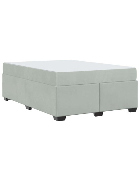 Struttura del letto Grigio chiaro 160 x 200 cm Tessuto