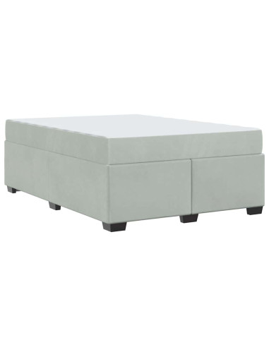 Struttura del letto Grigio chiaro 160 x 200 cm Tessuto