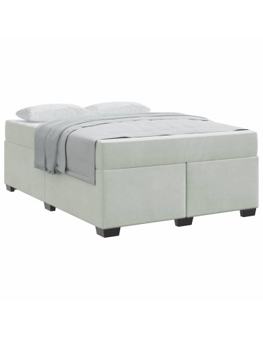 Struttura del letto Grigio chiaro 160 x 200 cm Tessuto