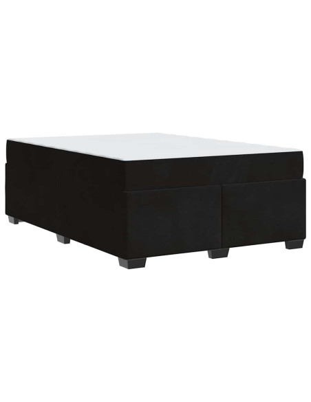 Struttura del letto con materasso Nero 160 x 200 cm Tessuto