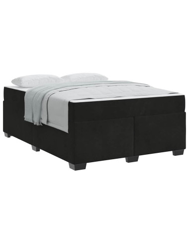 Struttura del letto con materasso Nero 160 x 200 cm Tessuto