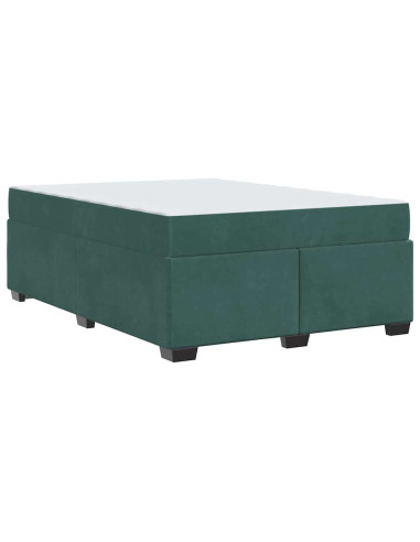 Struttura del letto Verde Scuro 160 x 200 cm Tessuto