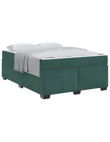 Struttura del letto Verde Scuro 160 x 200 cm Tessuto