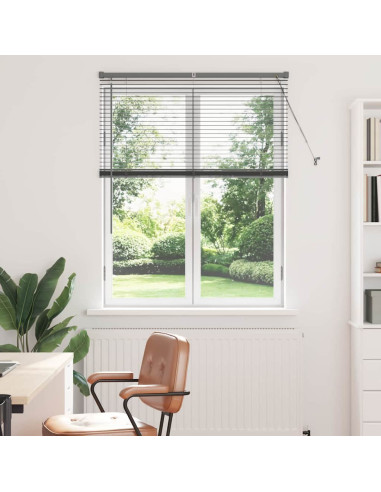 Tendaggi a veneziana Grigio scuro 130 x 100 cm Alluminio