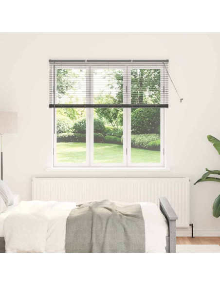 Tenda per Finestra con tende Altro Grigio scuro 80 x 130 cm Alluminio