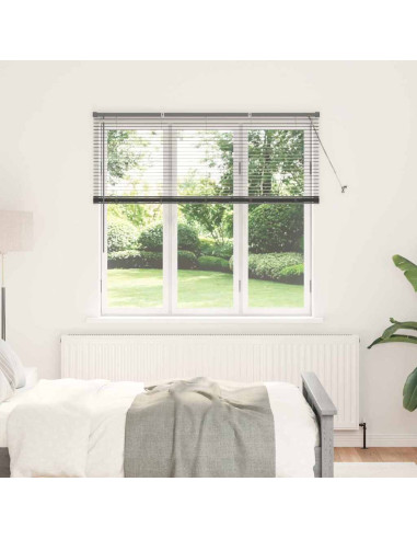 Tendaggi a veneziana Grigio scuro 130 x 150 cm Alluminio