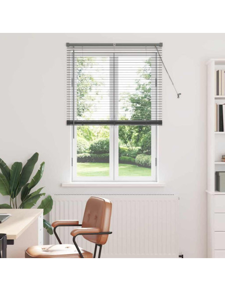 Tenda per Finestra con tende Altro Grigio scuro 85 x 175 cm Alluminio
