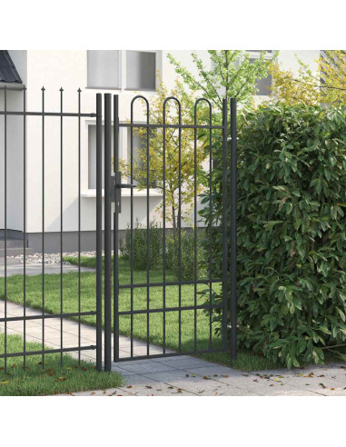 Cancello per recinzione con blocco Grigio 103 x 225 cm