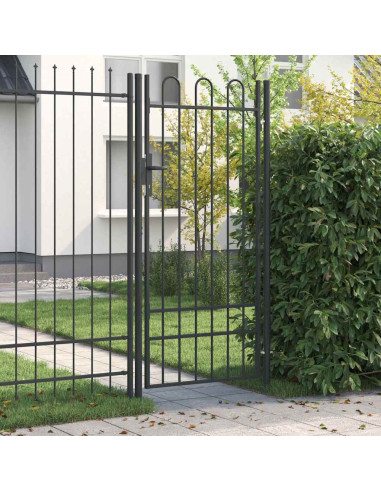 Cancello per recinzione con blocco Grigio 103 x 250 cm