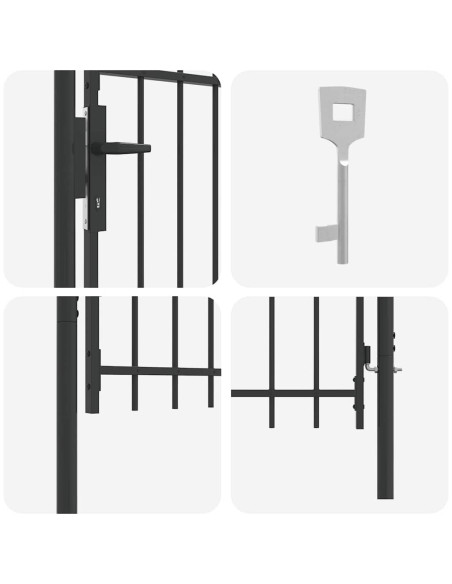 Cancello per recinzione Grigio 100 x 100 cm