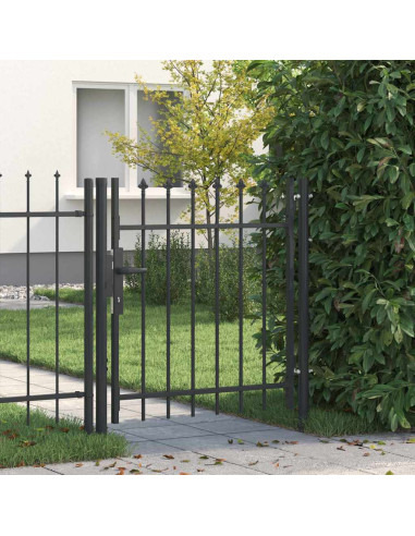 Cancello per recinzione con blocco Grigio 103 x 150 cm