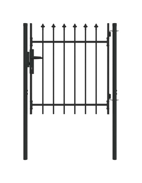 Cancello per recinzione con blocco Grigio 103 x 150 cm