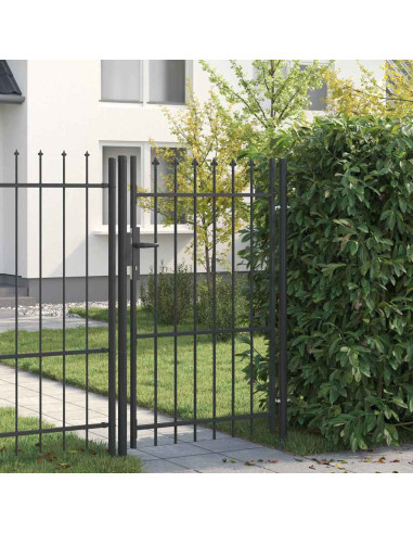 Cancello per recinzione con blocco Grigio 103 x 200 cm