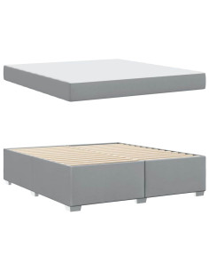 Struttura del letto Grigio chiaro 180 x 200 cm Tessuto