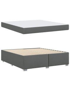 Struttura del letto Grigio scuro 180 x 200 cm Tessuto