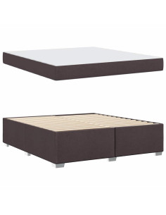 Struttura del letto Marrone Scuro 180 x 200 cm Tessuto