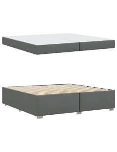 Struttura del letto Grigio scuro 200 x 200 cm Tessuto